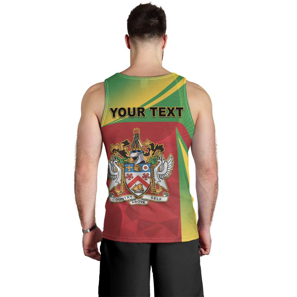 Personalized Saint Kitts and Nevis Men Tank Top Coat Of Arms Sporty Style