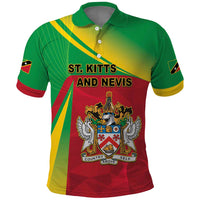 Personalized Saint Kitts and Nevis Polo Shirt Coat Of Arms Sporty Style