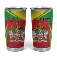 Personalized Saint Kitts and Nevis Tumbler Cup Coat Of Arms Sporty Style