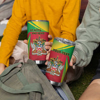 Personalized Saint Kitts and Nevis Tumbler Cup Coat Of Arms Sporty Style