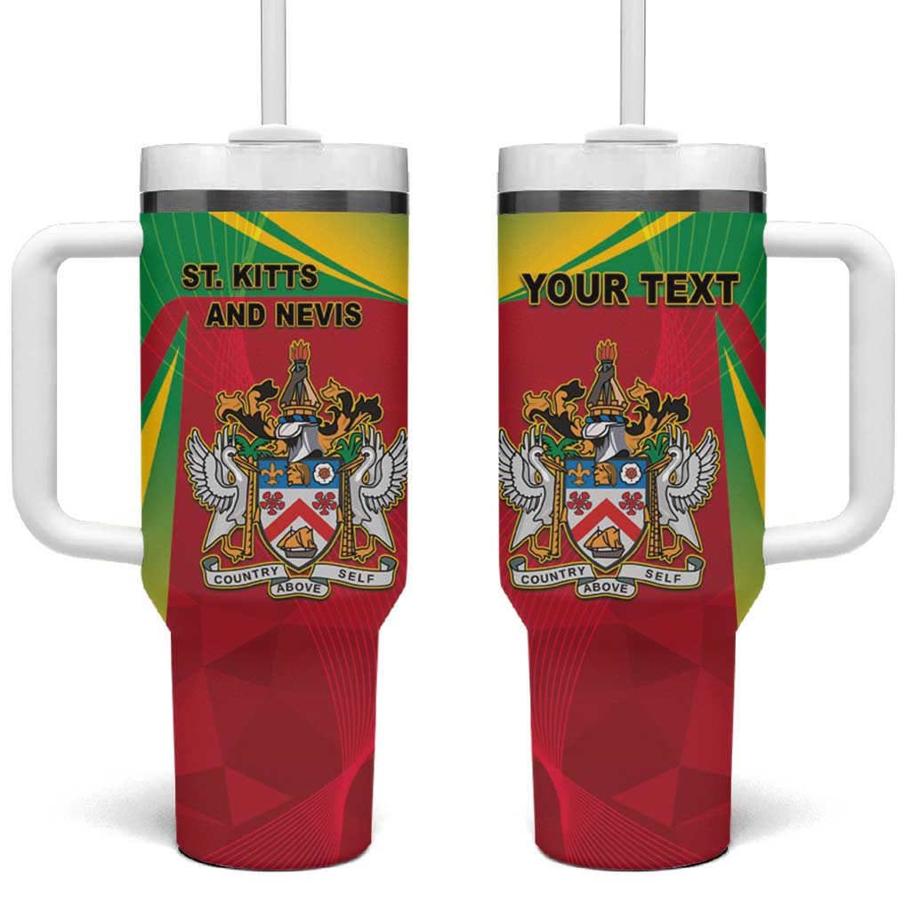 Personalized Saint Kitts and Nevis Tumbler With Handle Coat Of Arms Sporty Style