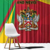 Saint Kitts and Nevis Window Curtain Coat Of Arms Sporty Style