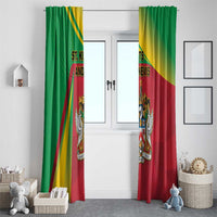 Saint Kitts and Nevis Window Curtain Coat Of Arms Sporty Style