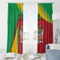 Saint Kitts and Nevis Window Curtain Coat Of Arms Sporty Style
