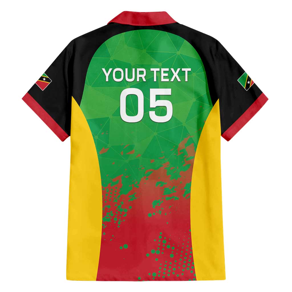 Custom Saint Kitts and Nevis Cricket Family Matching Long Sleeve Bodycon Dress and Hawaiian Shirt Simple Style