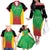 Custom Saint Kitts and Nevis Cricket Family Matching Off The Shoulder Long Sleeve Dress and Hawaiian Shirt Simple Style