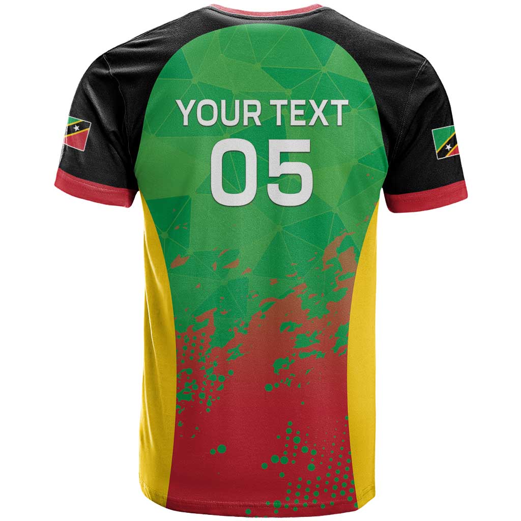 Custom Saint Kitts and Nevis Cricket T Shirt Simple Style