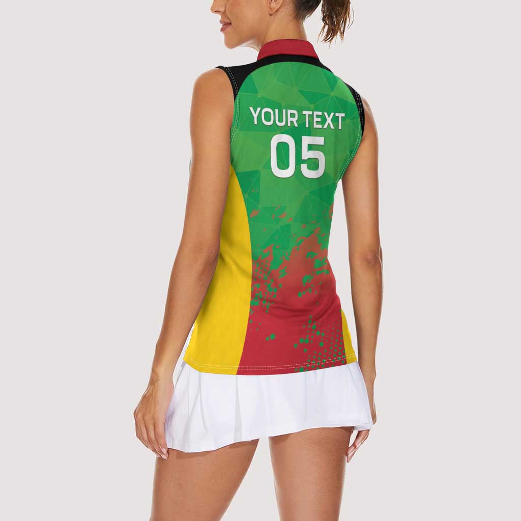 Custom Saint Kitts and Nevis Cricket Women Sleeveless Polo Shirt Simple Style