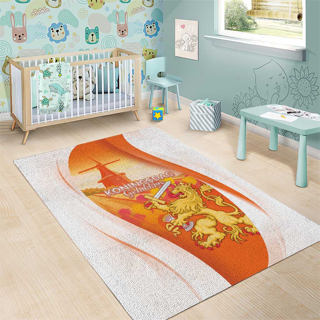 Netherlands Koninginnedag Area Rug Nederland Windmill Lion Heritage