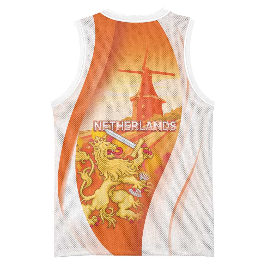 Netherlands Koninginnedag Basketball Jersey Nederland Windmill Lion Heritage