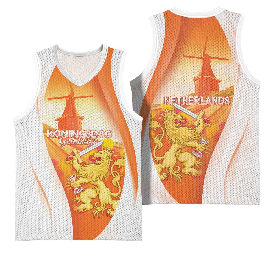 Netherlands Koninginnedag Basketball Jersey Nederland Windmill Lion Heritage