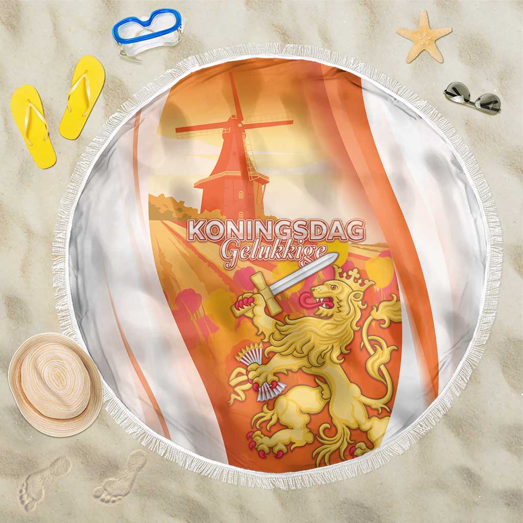 Netherlands Koninginnedag Beach Blanket Nederland Windmill Lion Heritage