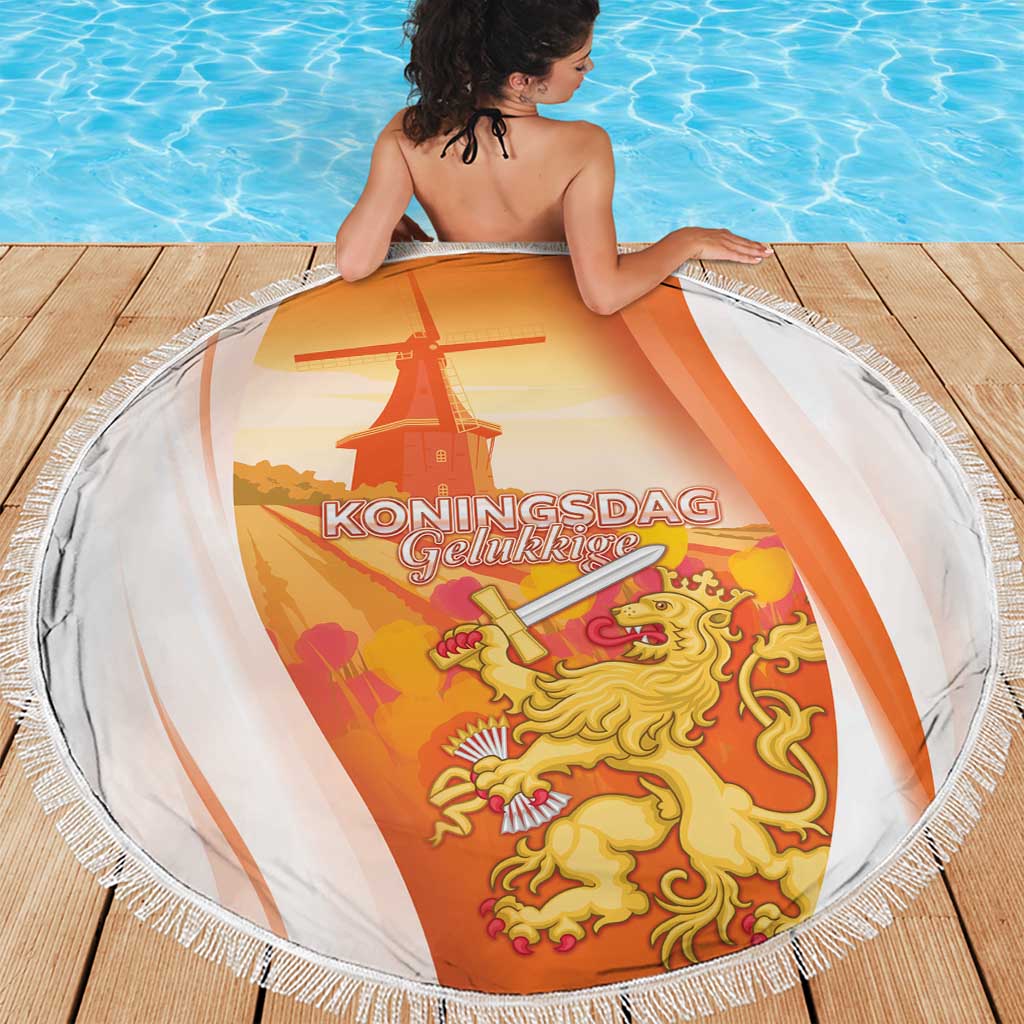 Netherlands Koninginnedag Beach Blanket Nederland Windmill Lion Heritage