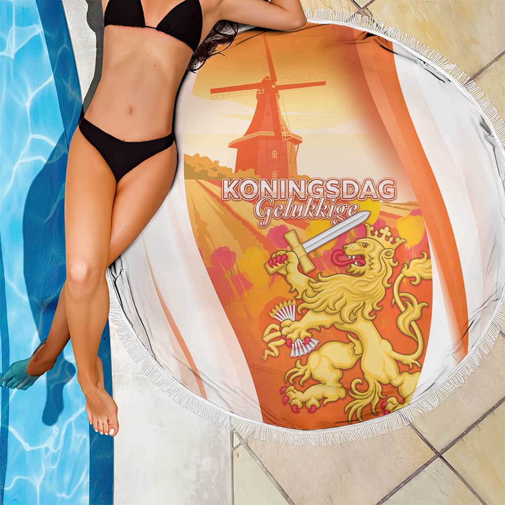 Netherlands Koninginnedag Beach Blanket Nederland Windmill Lion Heritage