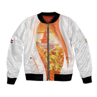 Netherlands Koninginnedag Bomber Jacket Nederland Windmill Lion Heritage
