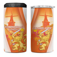 Netherlands Koninginnedag 4 in 1 Can Cooler Tumbler Nederland Windmill Lion Heritage