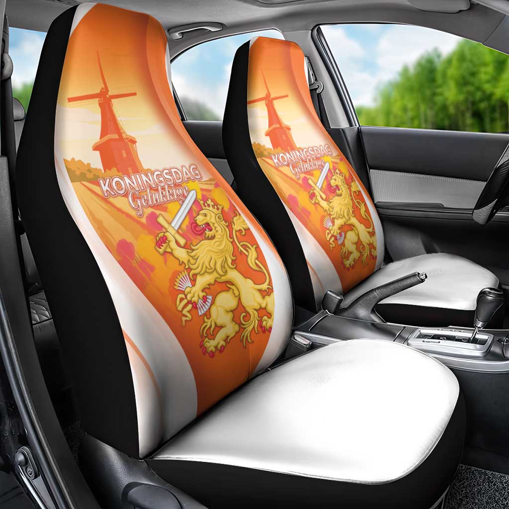 Netherlands Koninginnedag Car Seat Cover Nederland Windmill Lion Heritage