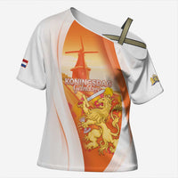 Netherlands Koninginnedag Cross Shoulder Shirt Nederland Windmill Lion Heritage