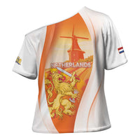 Netherlands Koninginnedag Cross Shoulder Shirt Nederland Windmill Lion Heritage