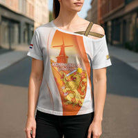 Netherlands Koninginnedag Cross Shoulder Shirt Nederland Windmill Lion Heritage