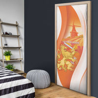 Netherlands Koninginnedag Door Cover Nederland Windmill Lion Heritage