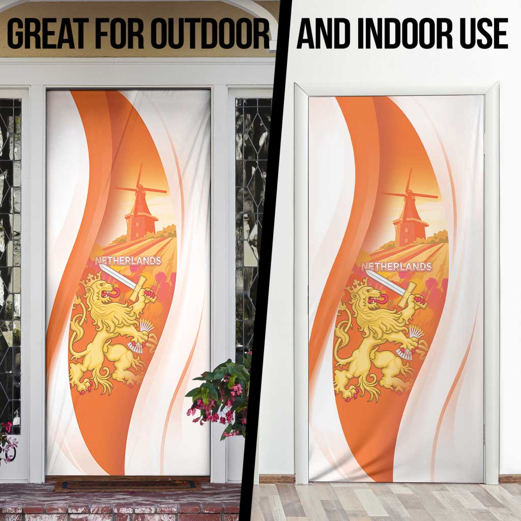 Netherlands Koninginnedag Door Cover Nederland Windmill Lion Heritage