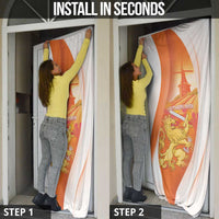 Netherlands Koninginnedag Door Cover Nederland Windmill Lion Heritage