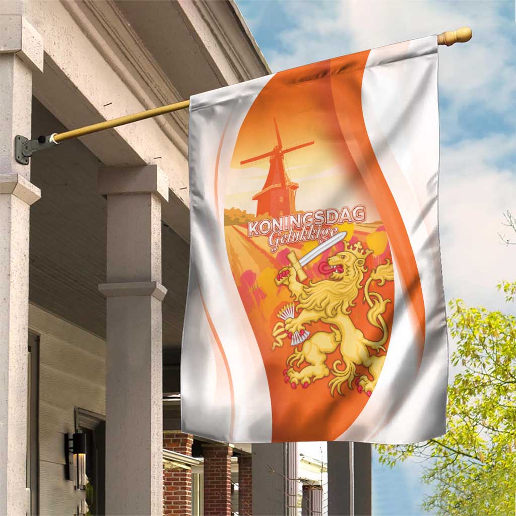 Netherlands Koninginnedag Garden Flag Nederland Windmill Lion Heritage