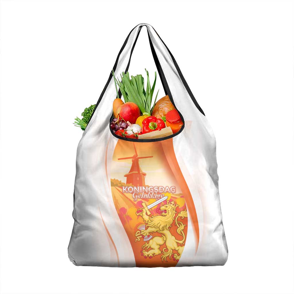 Netherlands Koninginnedag Grocery Bag Nederland Windmill Lion Heritage