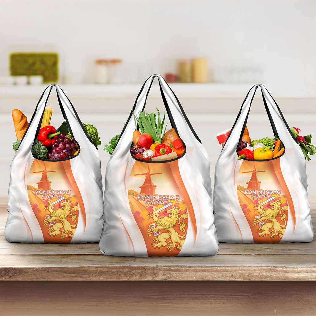 Netherlands Koninginnedag Grocery Bag Nederland Windmill Lion Heritage