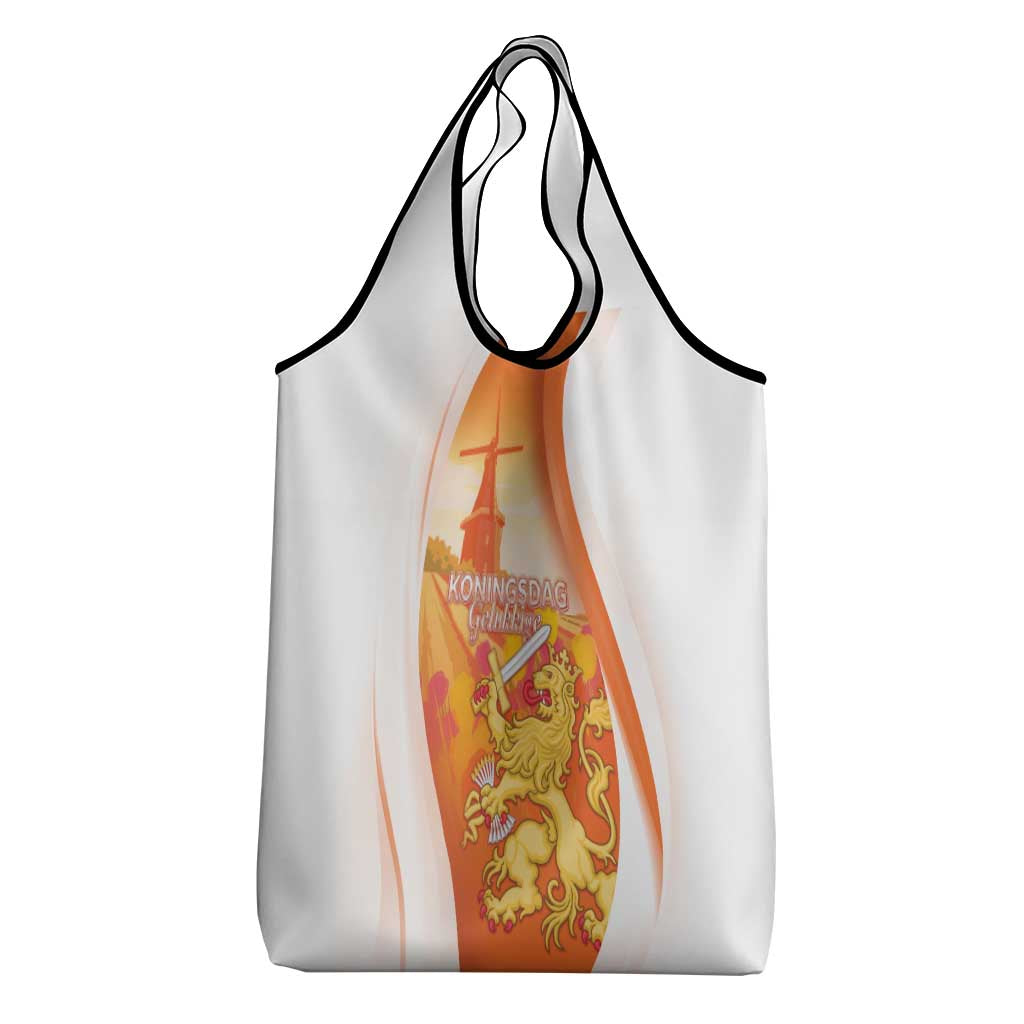 Netherlands Koninginnedag Grocery Bag Nederland Windmill Lion Heritage