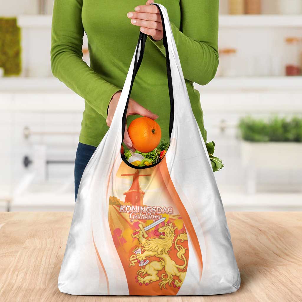 Netherlands Koninginnedag Grocery Bag Nederland Windmill Lion Heritage
