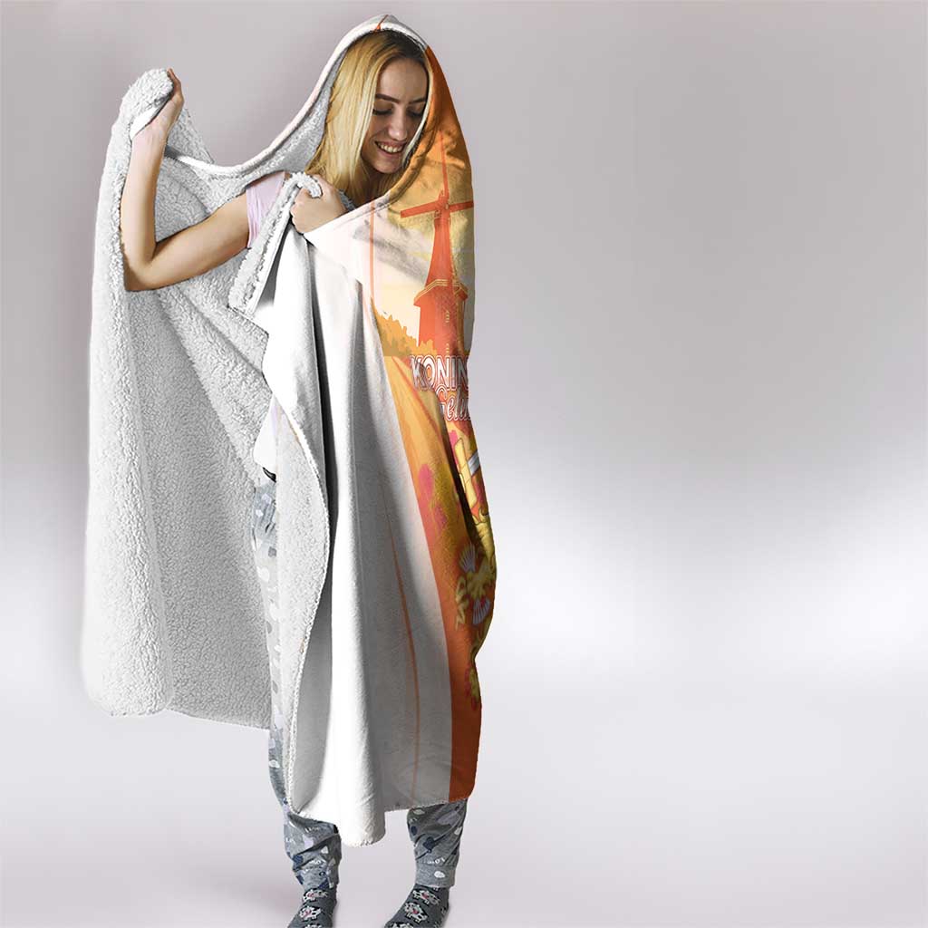 Netherlands Koninginnedag Hooded Blanket Nederland Windmill Lion Heritage