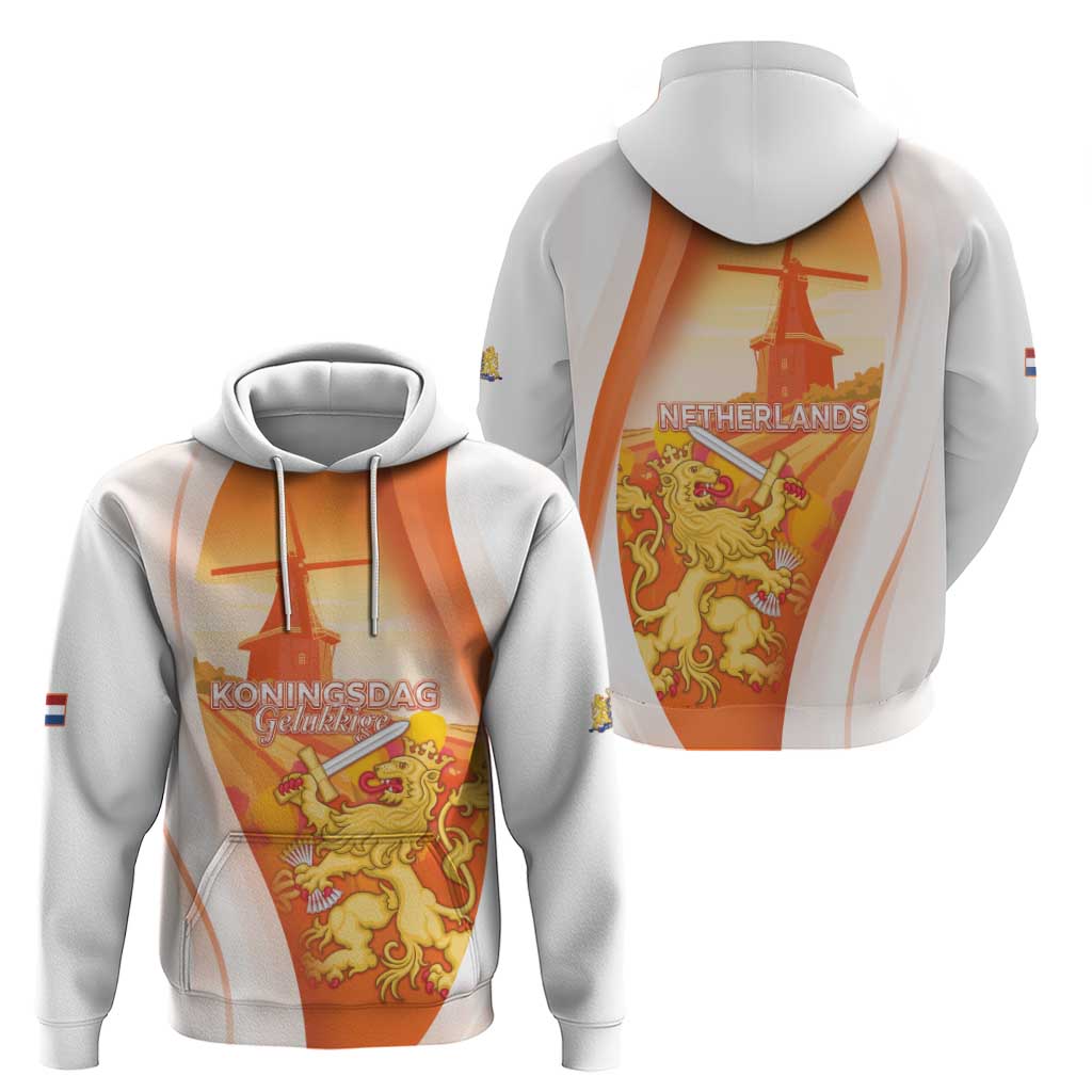 Netherlands Koninginnedag Hoodie Nederland Windmill Lion Heritage