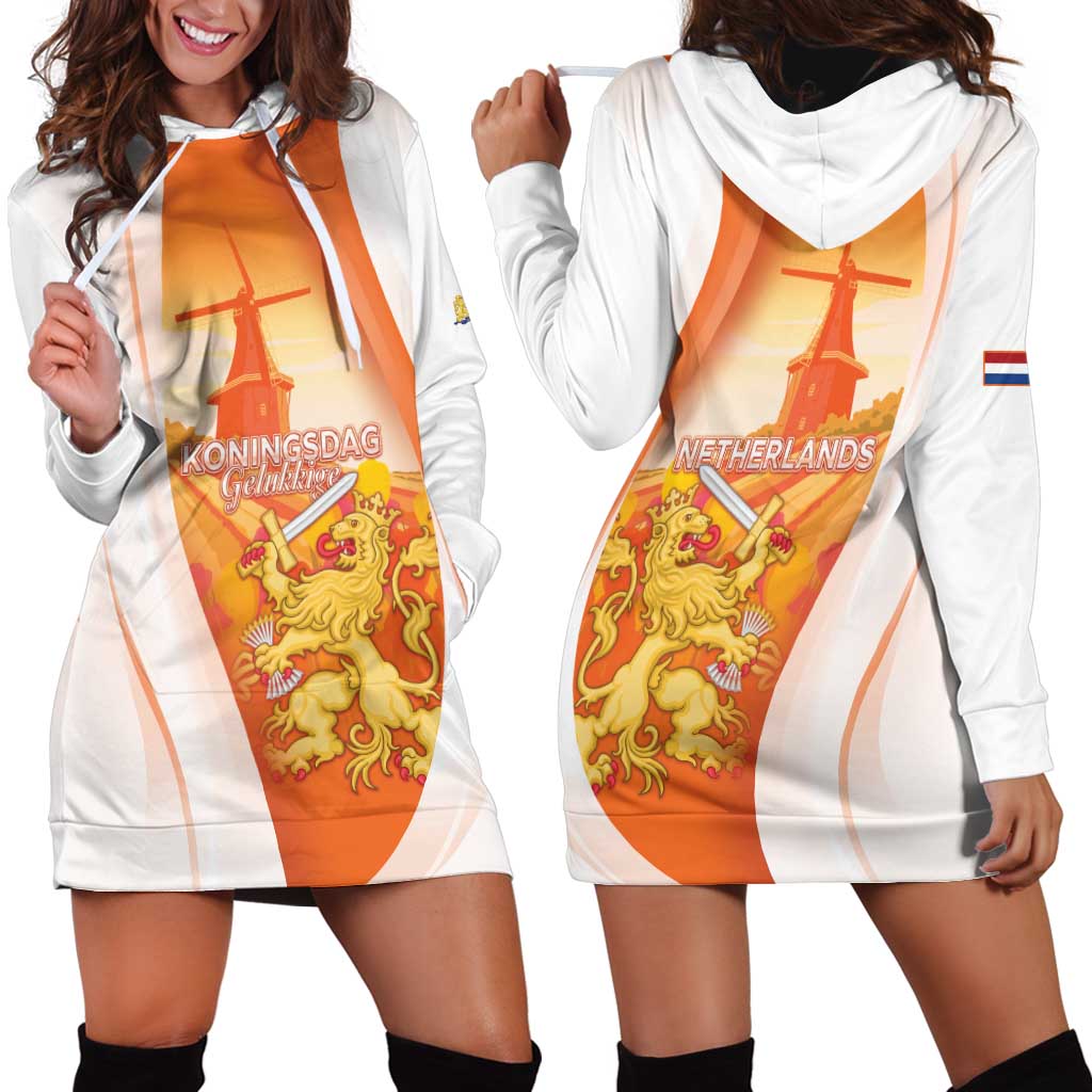 Netherlands Koninginnedag Hoodie Dress Nederland Windmill Lion Heritage