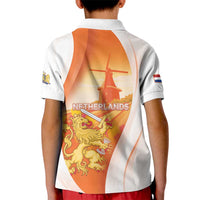 Netherlands Koninginnedag Kid Polo Shirt Nederland Windmill Lion Heritage