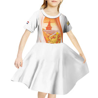 Netherlands Koninginnedag Kid Short Sleeve Dress Nederland Windmill Lion Heritage