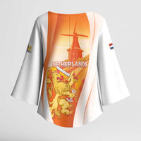 Netherlands Koninginnedag Kimono Sleeve Blouse Nederland Windmill Lion Heritage