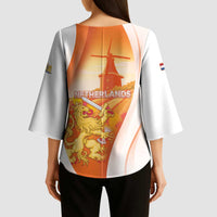 Netherlands Koninginnedag Kimono Sleeve Blouse Nederland Windmill Lion Heritage