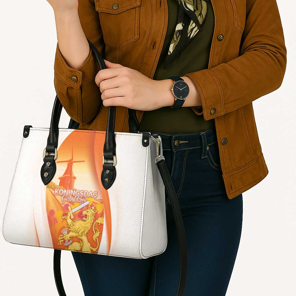 Netherlands Koninginnedag Leather Bag Nederland Windmill Lion Heritage