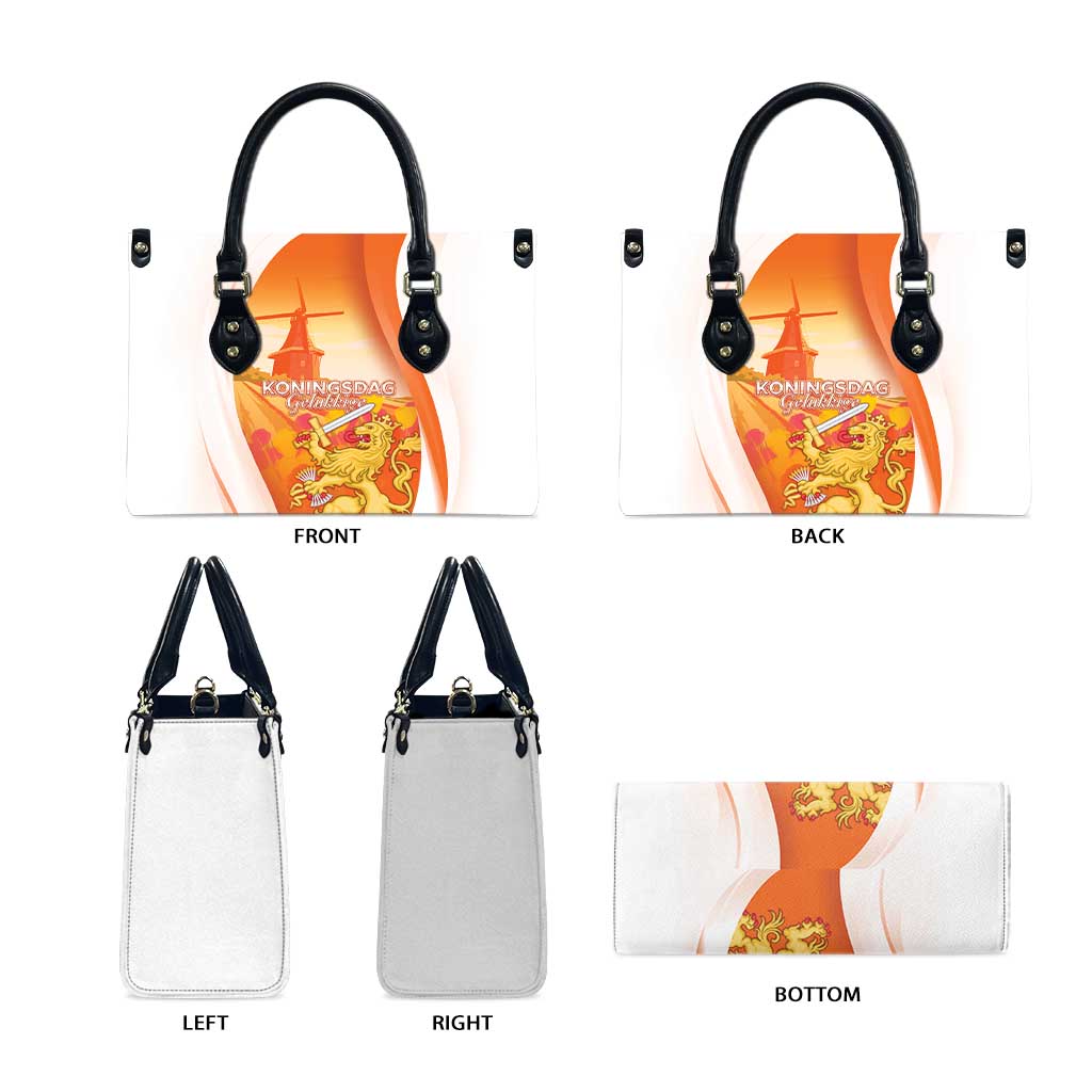 Netherlands Koninginnedag Leather Bag Nederland Windmill Lion Heritage