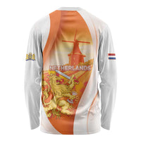 Netherlands Koninginnedag Long Sleeve Shirt Nederland Windmill Lion Heritage