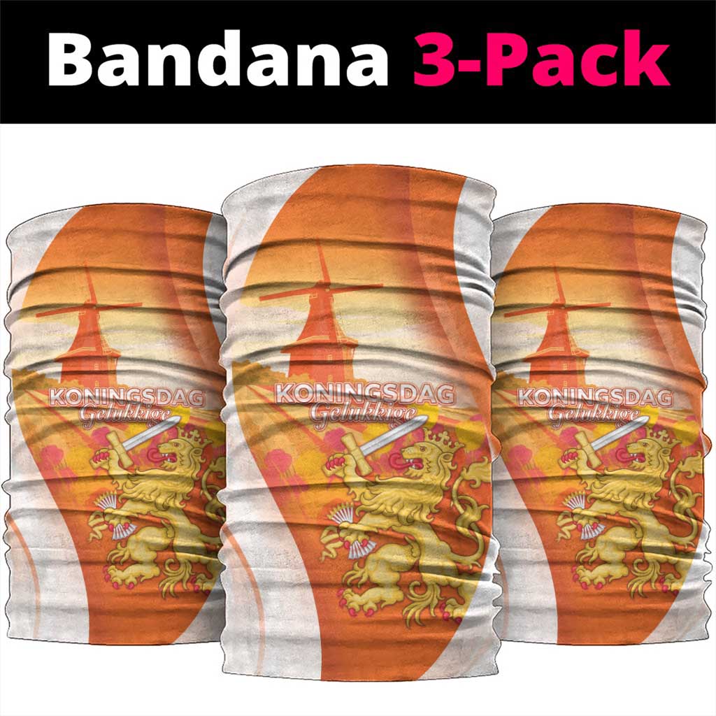 Netherlands Koninginnedag Neck Gaiter Nederland Windmill Lion Heritage