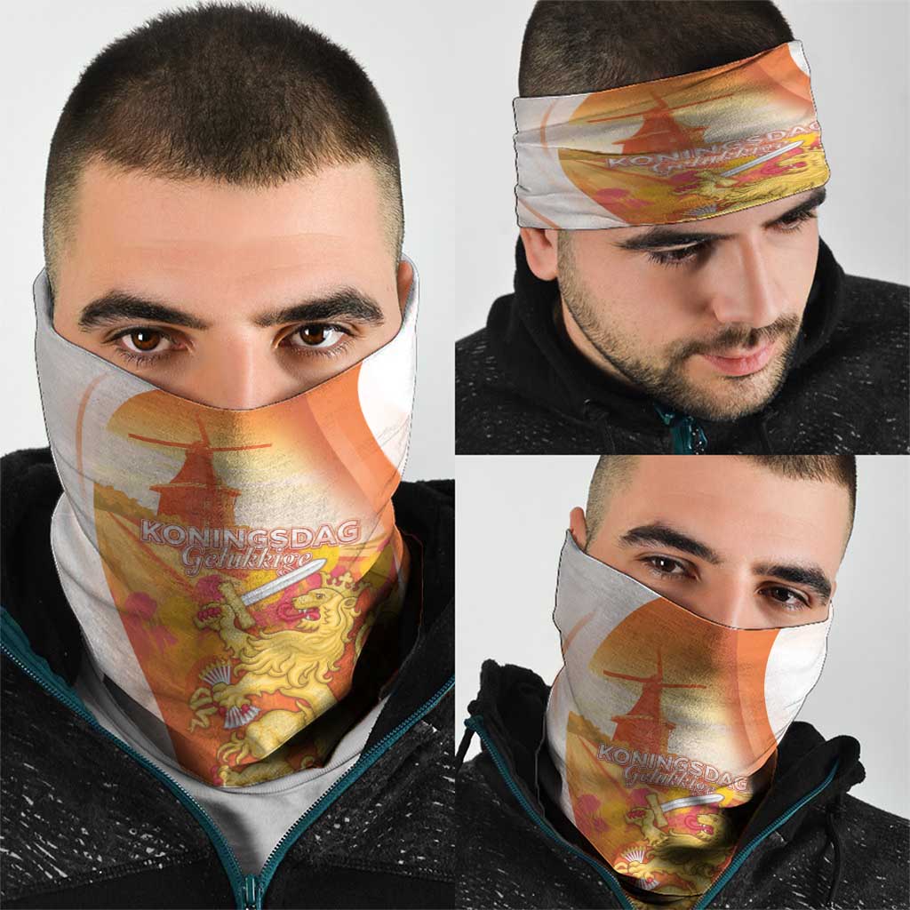 Netherlands Koninginnedag Neck Gaiter Nederland Windmill Lion Heritage