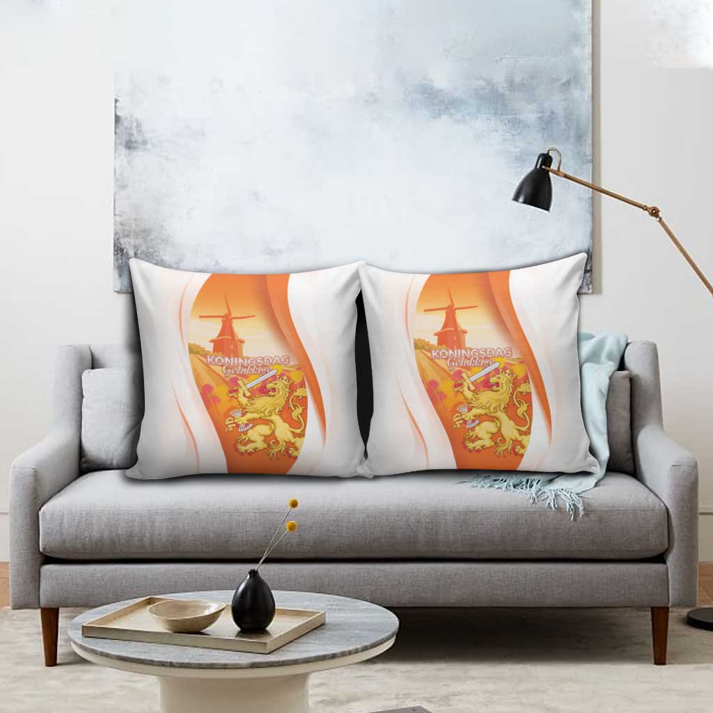 Netherlands Koninginnedag Pillow Cover Nederland Windmill Lion Heritage