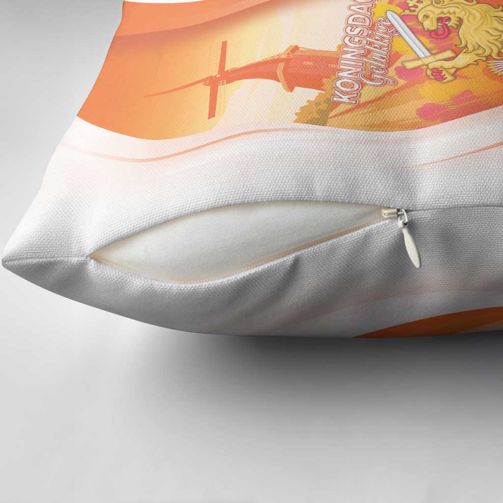 Netherlands Koninginnedag Pillow Cover Nederland Windmill Lion Heritage