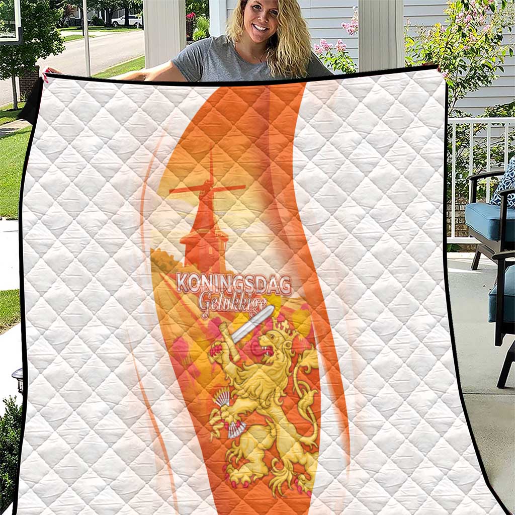 Netherlands Koninginnedag Quilt Nederland Windmill Lion Heritage