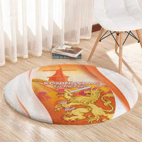 Netherlands Koninginnedag Round Carpet Nederland Windmill Lion Heritage