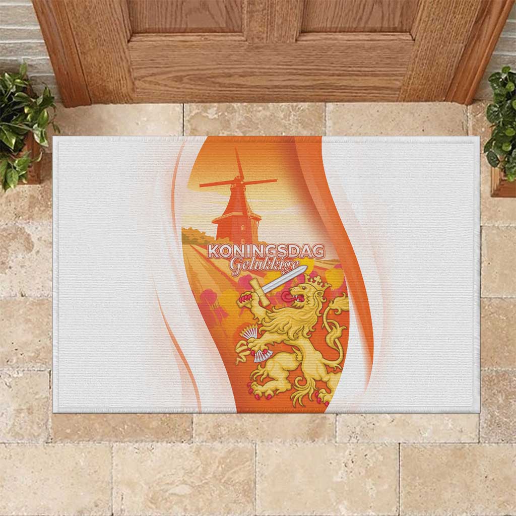 Netherlands Koninginnedag Rubber Doormat Nederland Windmill Lion Heritage