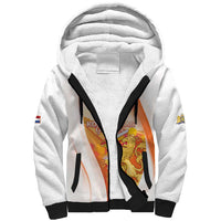 Netherlands Koninginnedag Sherpa Hoodie Nederland Windmill Lion Heritage